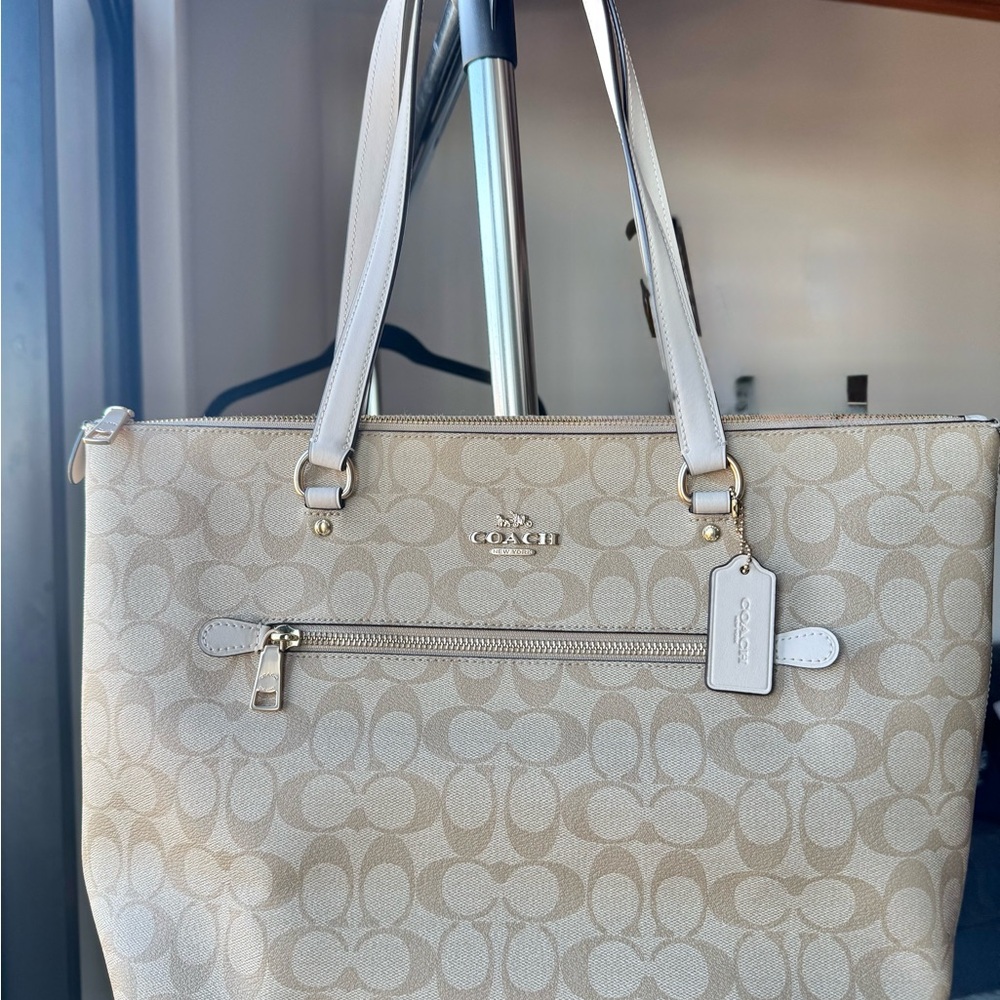 Coach Light Tan Signature Tote